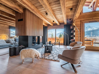 face Mont Blanc et pistes de Megeve