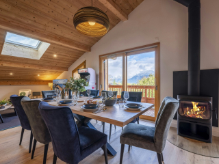 Penthouse pour 9 avec vue sur le mont Blanc